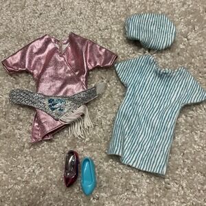 Vintage Hasbro Jem & The Holograms Dress & Fringe Belt:Jerrica Dress & Hat 1985